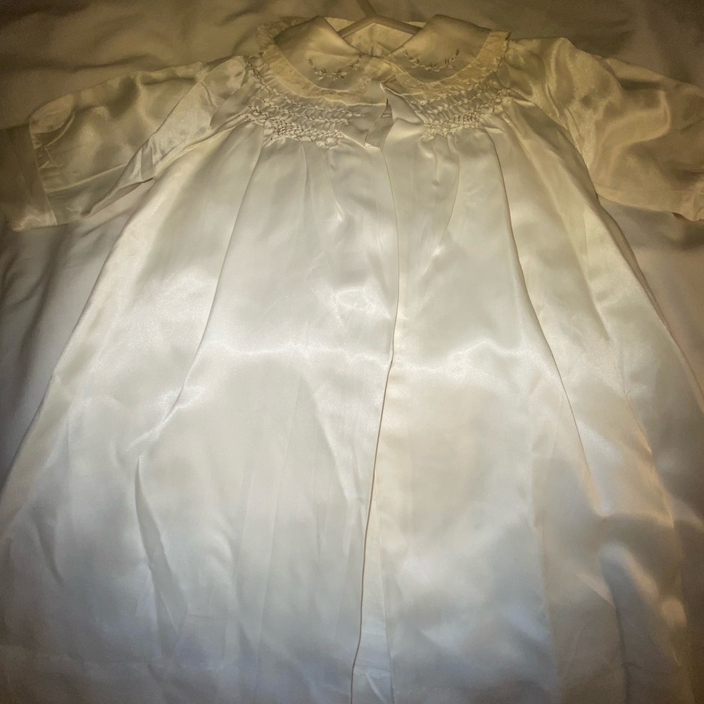 Elegant Cream Satin Dress 2-3 T